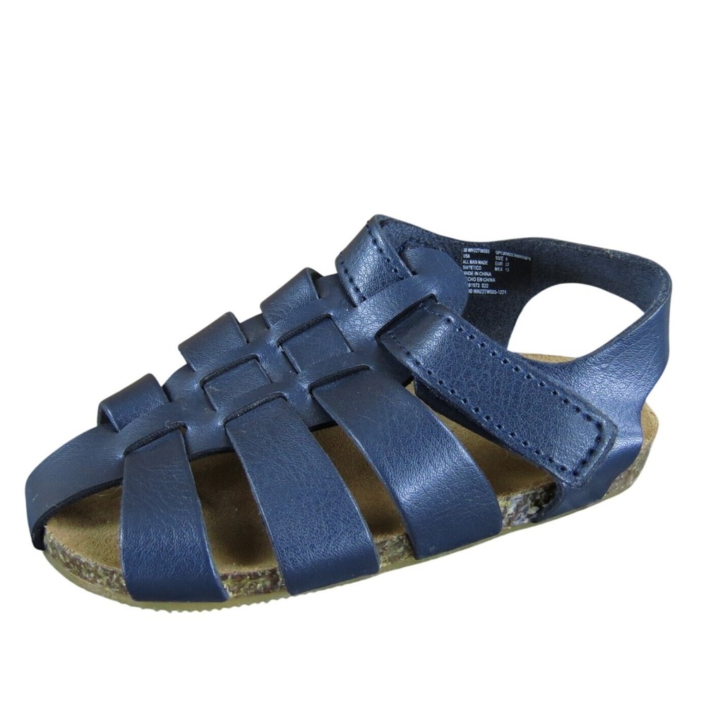 Wonder Nation Boys Gladiator Sz T 6 Medium Blue Synthetic Hook & Loop